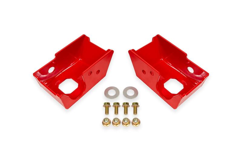 Ford Bronco Skid Plates - Rear - BMR Suspension - Rear Shock Mount - Red - `21-`27